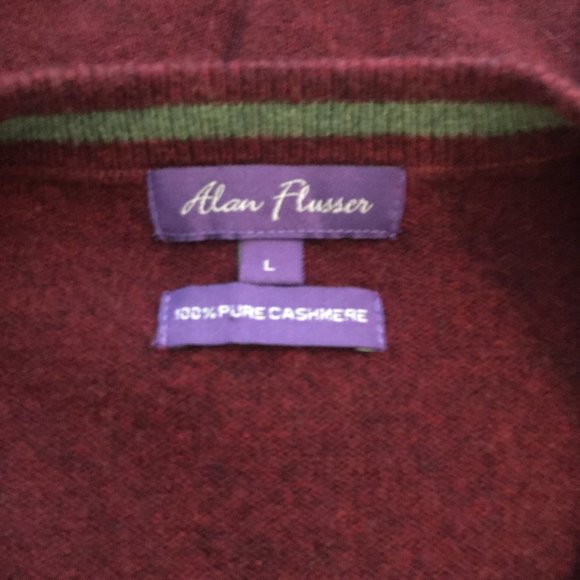 Alan Flusser Cashmere Crew Neck Sweater - Picture 3 of 3